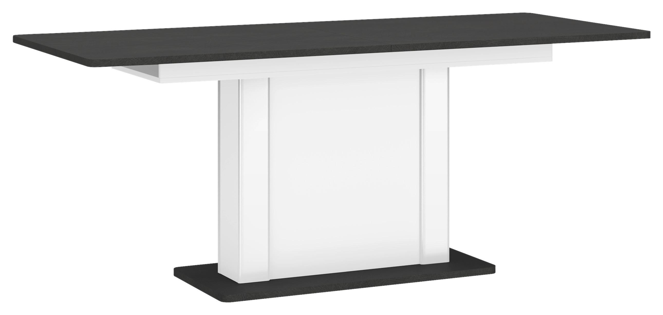 Ausziehtisch Alassio Graphitfarbe/Weiß B: 180x220cm - Graphitfarben/Weiß, MODERN, Holzwerkstoff (180-220/76/90cm)