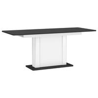 Ausziehtisch Alassio Graphitfarbe/weiß B: 180x220cm - Graphitfarben/Weiß, MODERN, Holzwerkstoff (180-220/76/90cm)