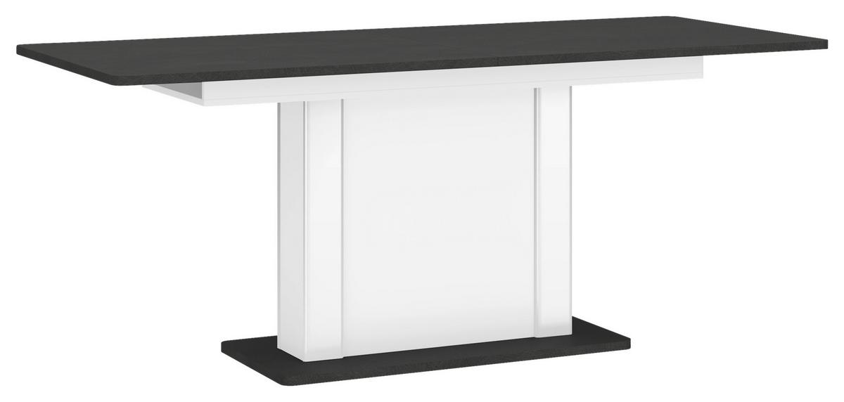 Ausziehtisch Alassio Graphitfarbe/weiß B: 180x220cm - Graphitfarben/Weiß, MODERN, Holzwerkstoff (180-220/76/90cm)