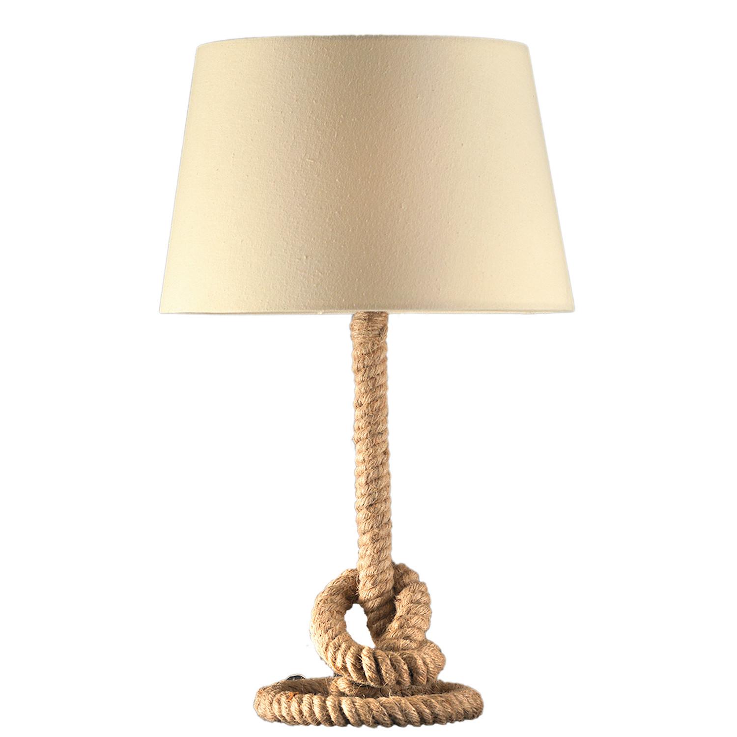 Tischleuchte Corda Mauli Weiß Schwarz L: 30 cm - Schwarz/Weiß, Natur, Kunststoff/Textil (30/30/50cm)