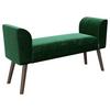 Hockerbank Tiffany Samt Grün H: 54,50 cm - Walnussfarben/Grün, MODERN, Textil (92.7/54,5/30cm) - Playboy