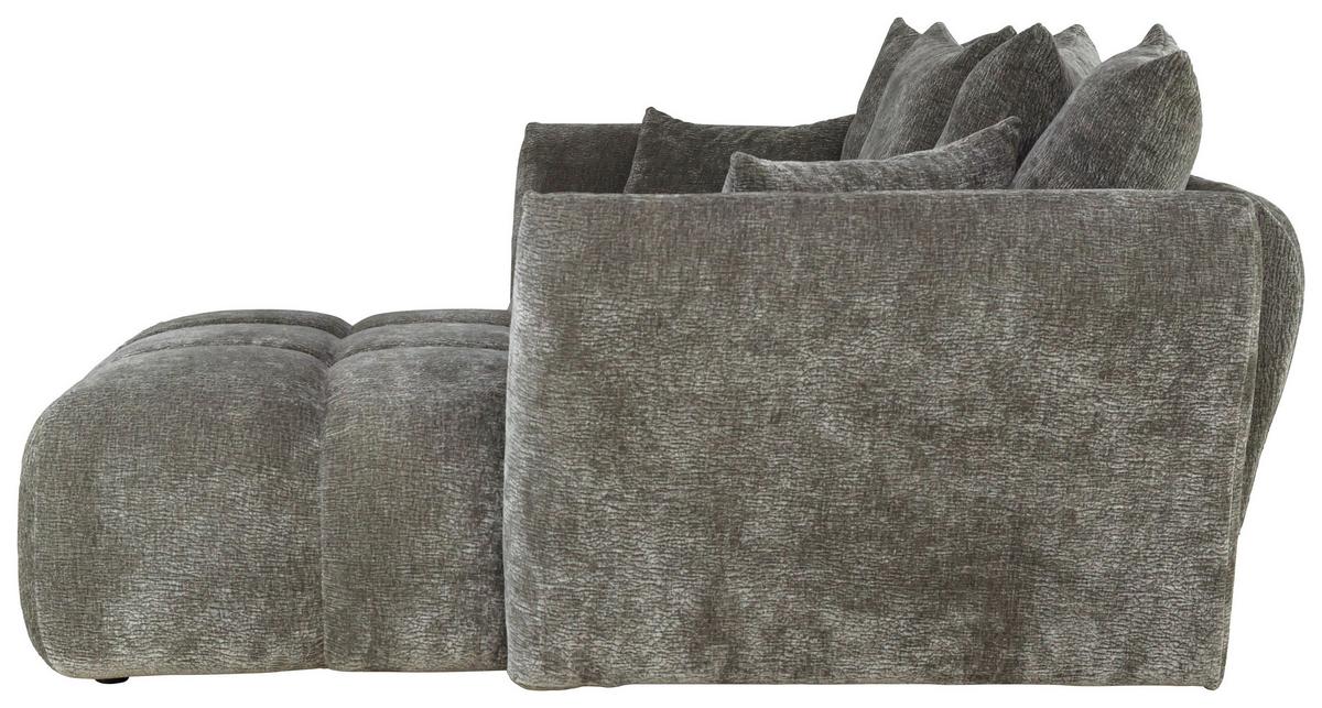 Univerzálna sedačka CAMMELLIO, tmavosivá ženilka, 7 vankúšov - čierna/tmavosivá, Modern, textil (296/189cm) - Mömax