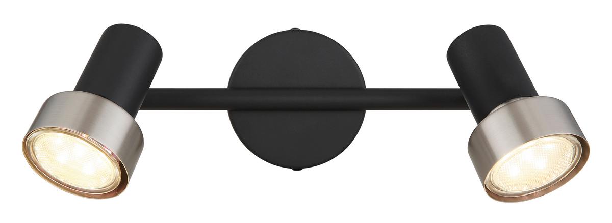 Strahler 57917-2n - Chromfarben/Schwarz, Design, Metall (25/8,5/11,8cm) - Globo