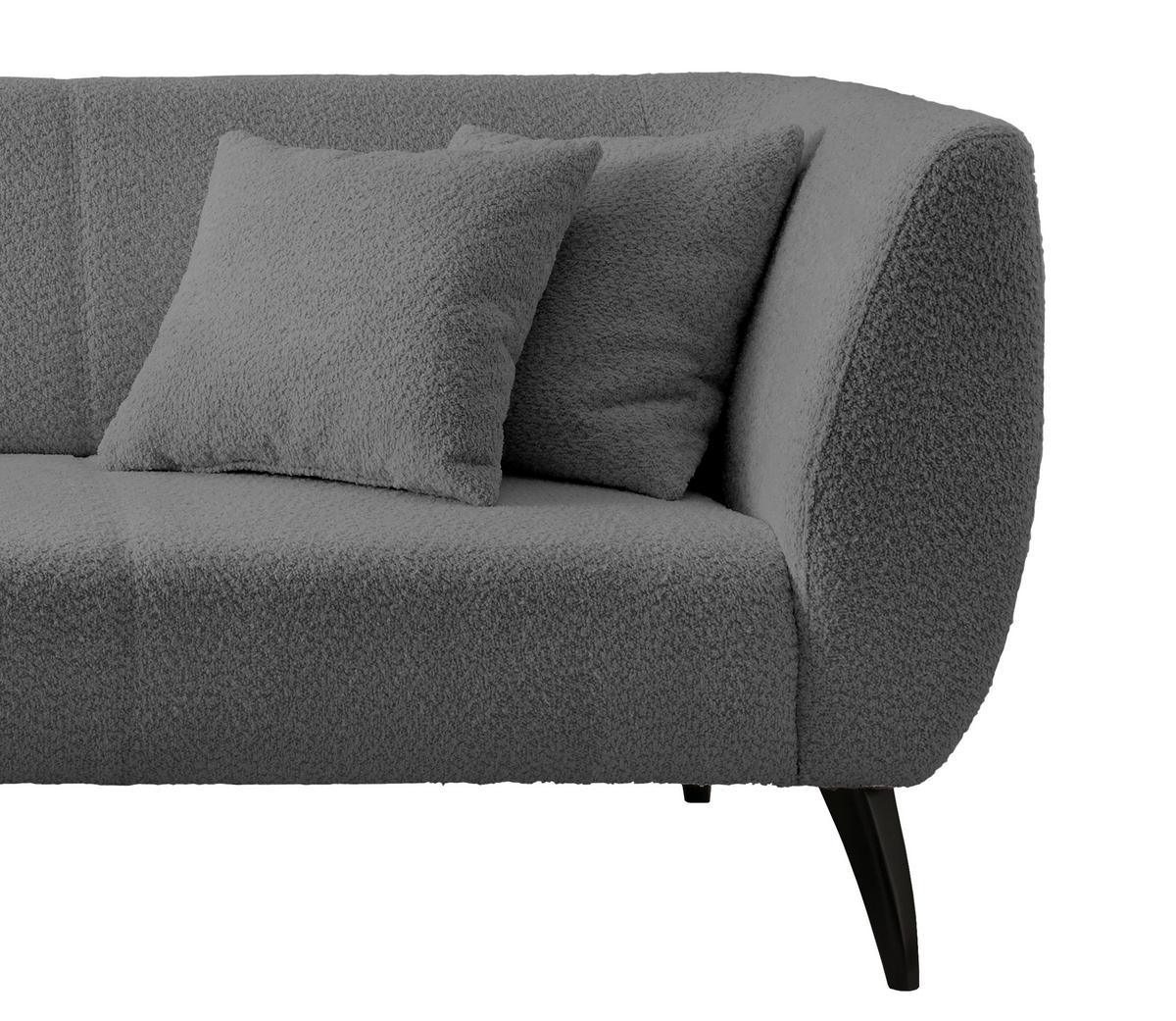Ecksofa Colori Anthrazit S: 160/264 cm - Anthrazit/Schwarz, MODERN, Holz/Textil (160/264cm) - MID.YOU