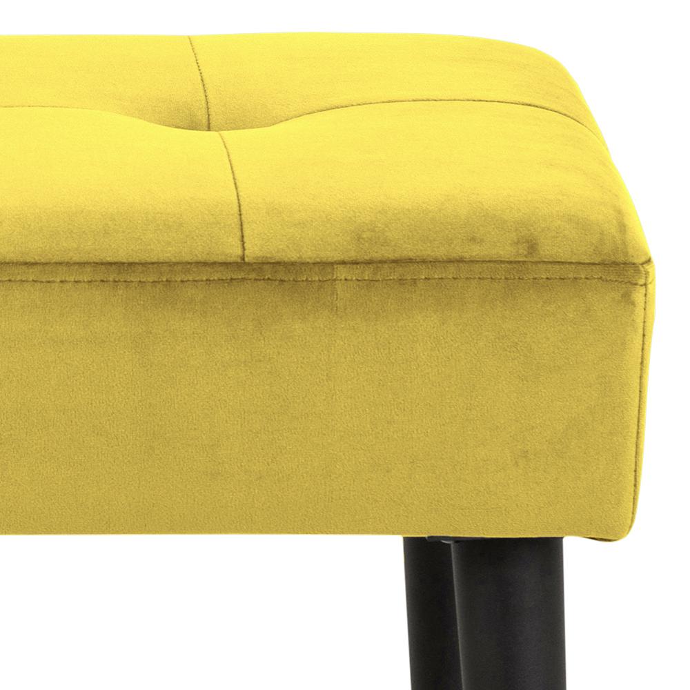 Sedací Lavice Glory Bank - černá/žlutá, Design, kov/textil (95/45/38cm)