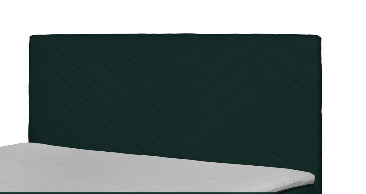 Boxbett Mit Topper 180x200 Cm Evan Dunkelgrün - Dunkelgrün/Schwarz, Basics, Holz/Textil (180/200cm) - P & B
