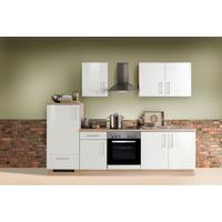 Küchenblock Premium - Weiß Hochglanz/Sonoma Eiche, KONVENTIONELL, Holzwerkstoff (270cm) - Menke