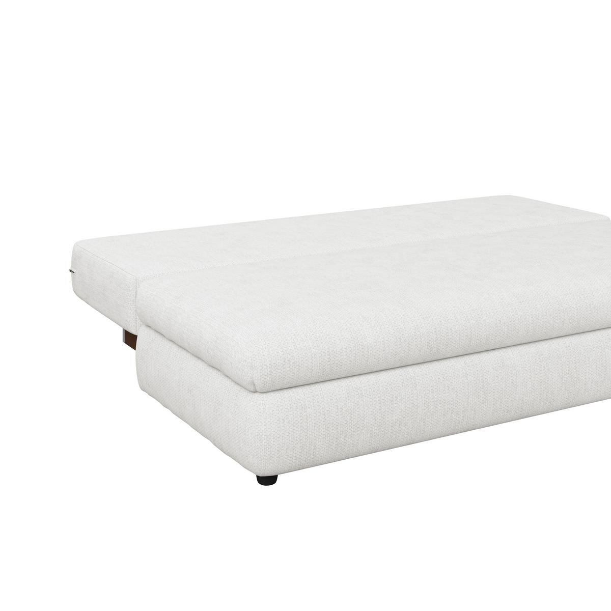 3-Sitzer-Sofa Mit Schlaffunktion Olso Weiß - Weiß, Trend, Holz/Kunststoff (205/72/100cm)