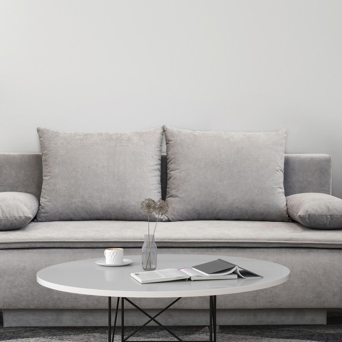 POHOVKA BOXSPRING Mona, sivá - svetlosivá, Modern, textil (208/100/106cm)