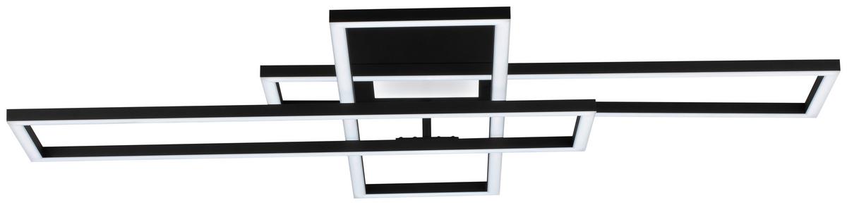 LED-Deckenleuchte Alpha - Schwarz, Design, Kunststoff/Metall (99,2/69,4/11,5cm) - Luca Bessoni