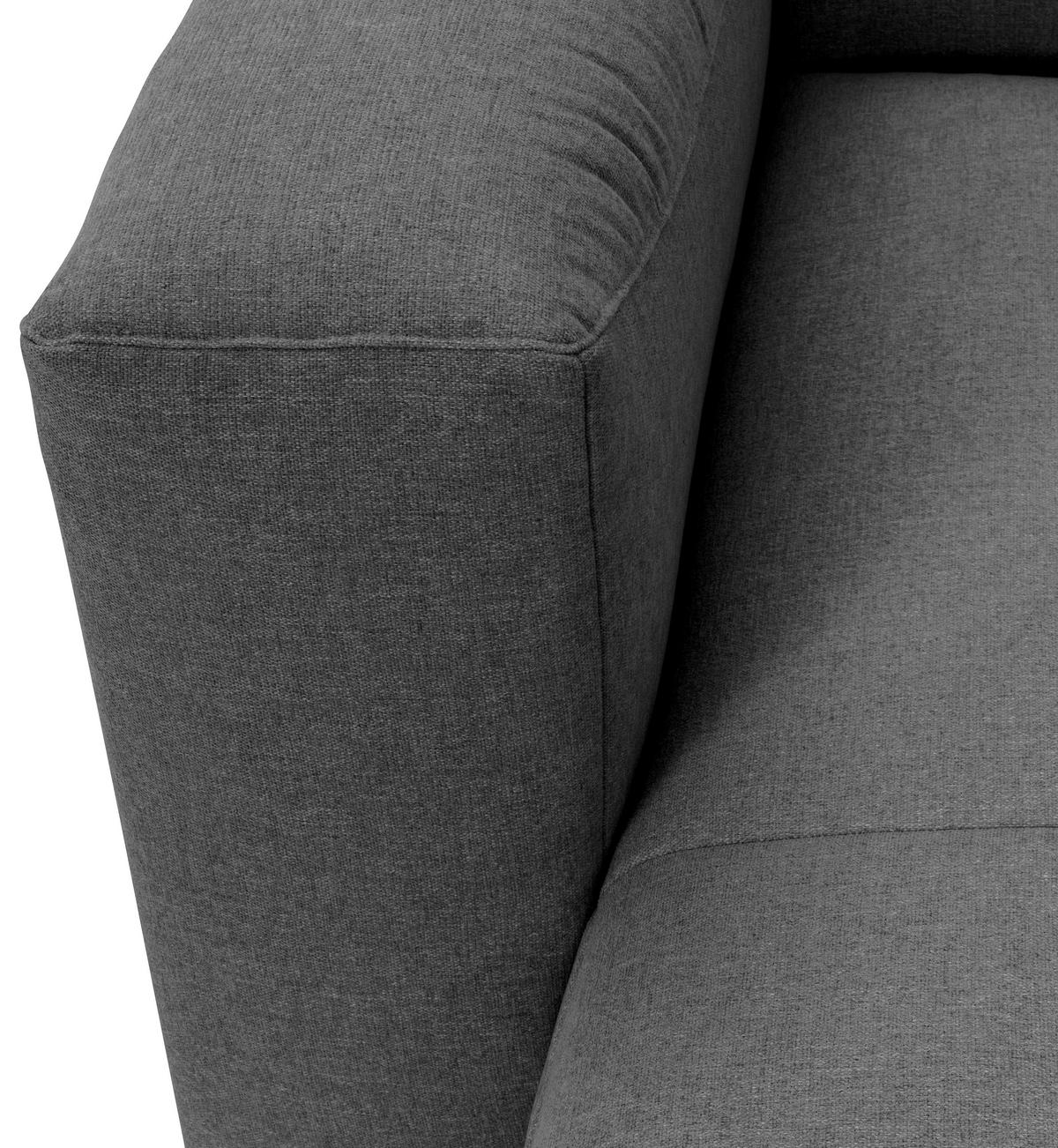 Ecksofa Lena Anthrazit Flachgewebe - Anthrazit, Design, Textil (175/73/100cm) - Max Winzer