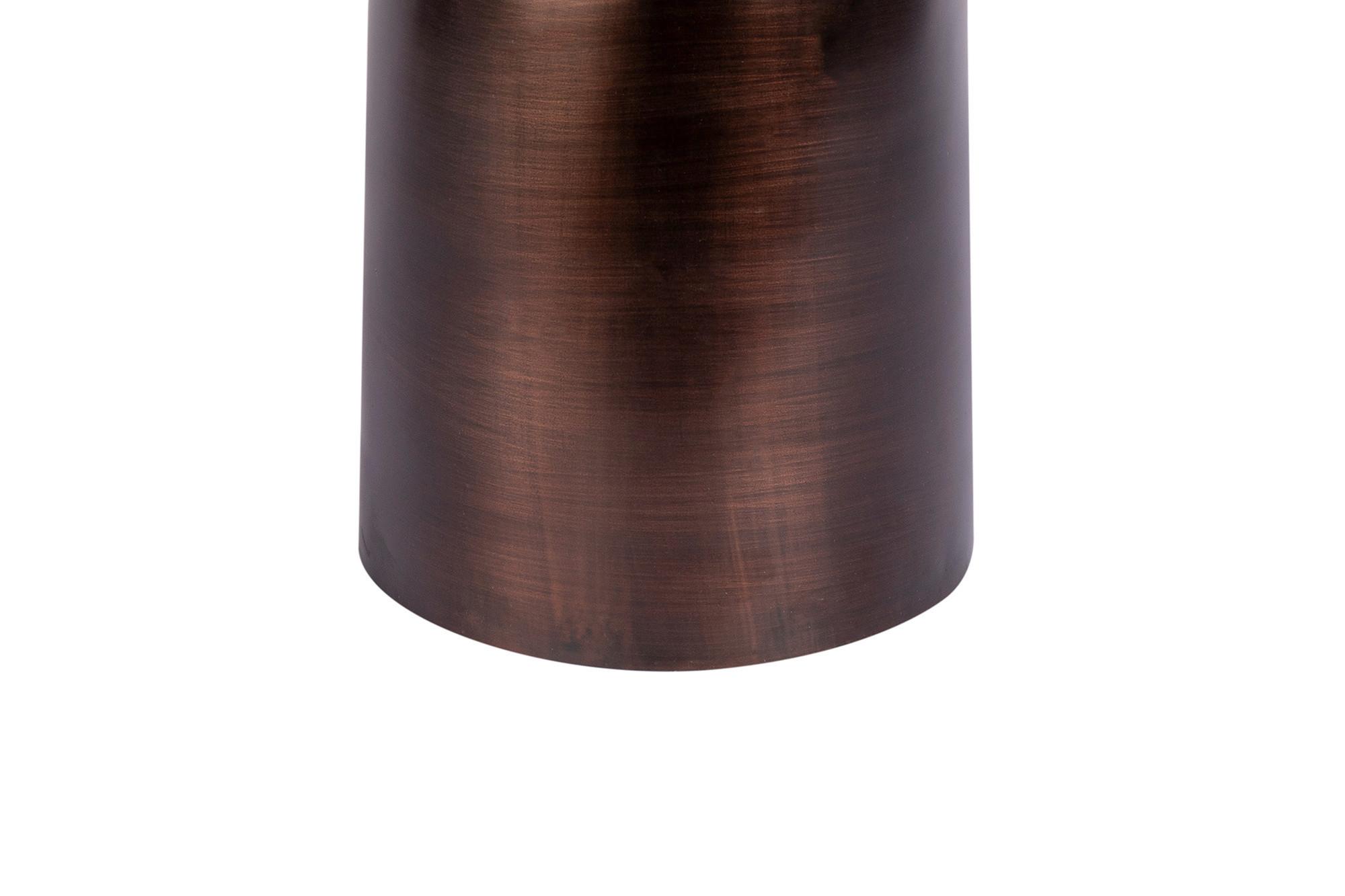 PRÍRUČNÝ STOLÍK HARRIET 100 BRAUN - hnedá, Design, kov/kameň (47/47cm) - MID.YOU