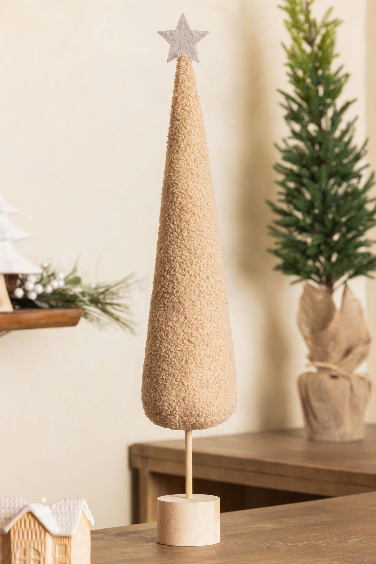 Dekoweihnachtsbaum Filip - Braun, KONVENTIONELL, Holz/Textil (11/11/65cm) - Luca Bessoni