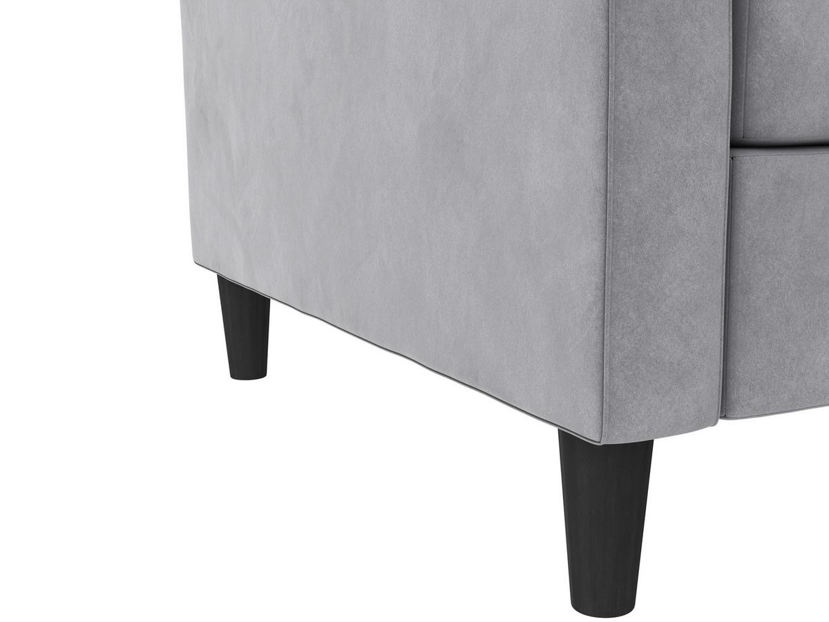 Schlafsofa Palermo Grau, mit Schlaffunktion - Schwarz/Grau, Basics, Textil (207/86cm) - Livetastic