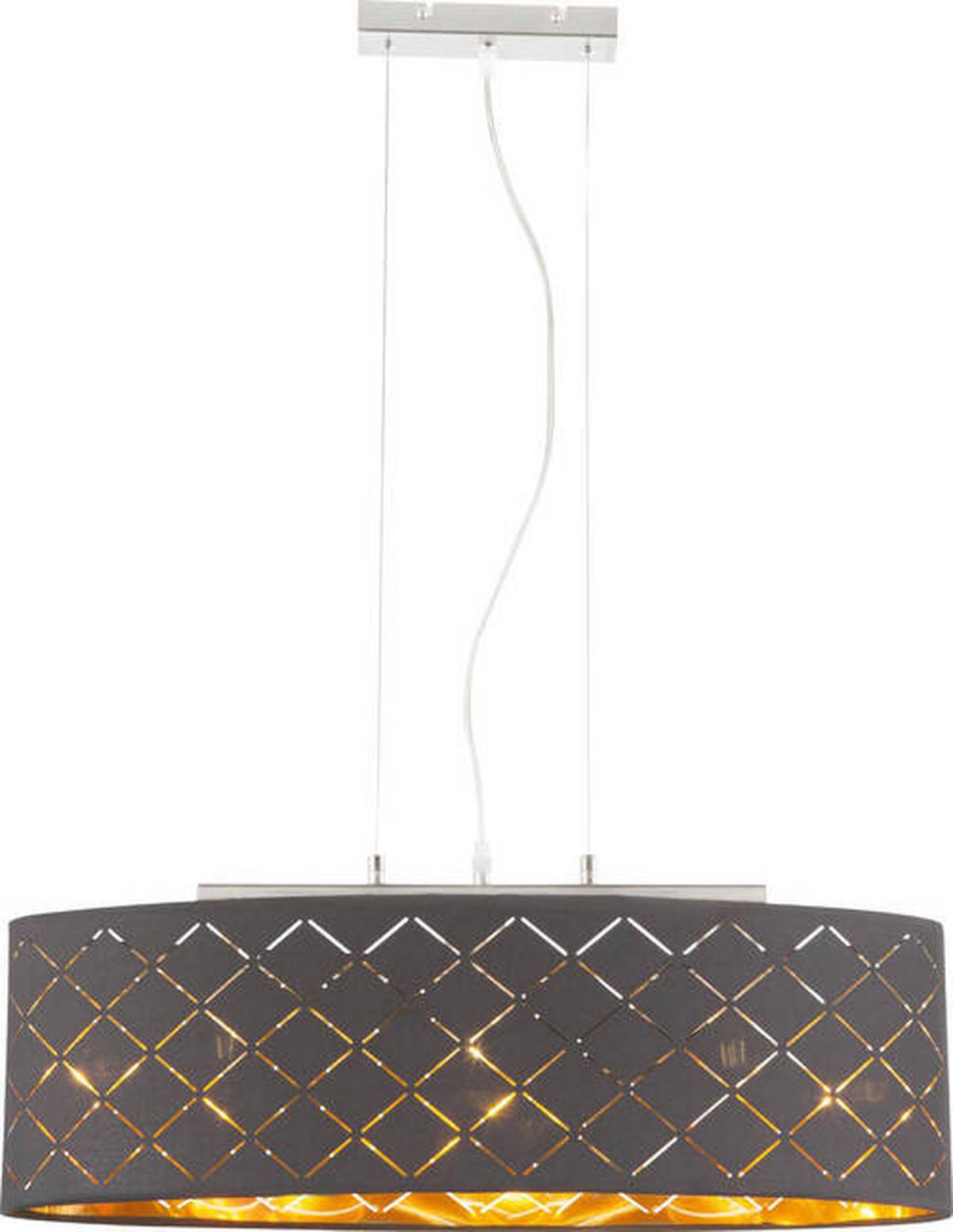Led-hängeleuchte 15229h2lmds - Goldfarben/Schwarz, Design, Textil/Metall (65/25/140cm) - Globo