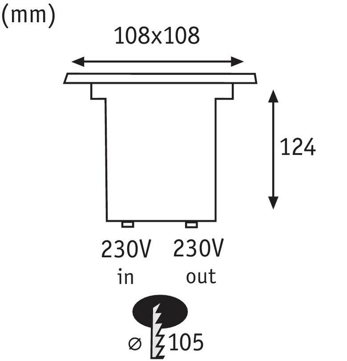 Led Außenleuchte 3,5 Watt Metall - Edelstahlfarben, Basics, Metall (10,8/12,4/10,8cm) - Paulmann