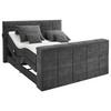 Boxspringbett Mit Topper 180x200 Cm Demver - Anthrazit, KONVENTIONELL, Textil (180/200cm) - Carryhome