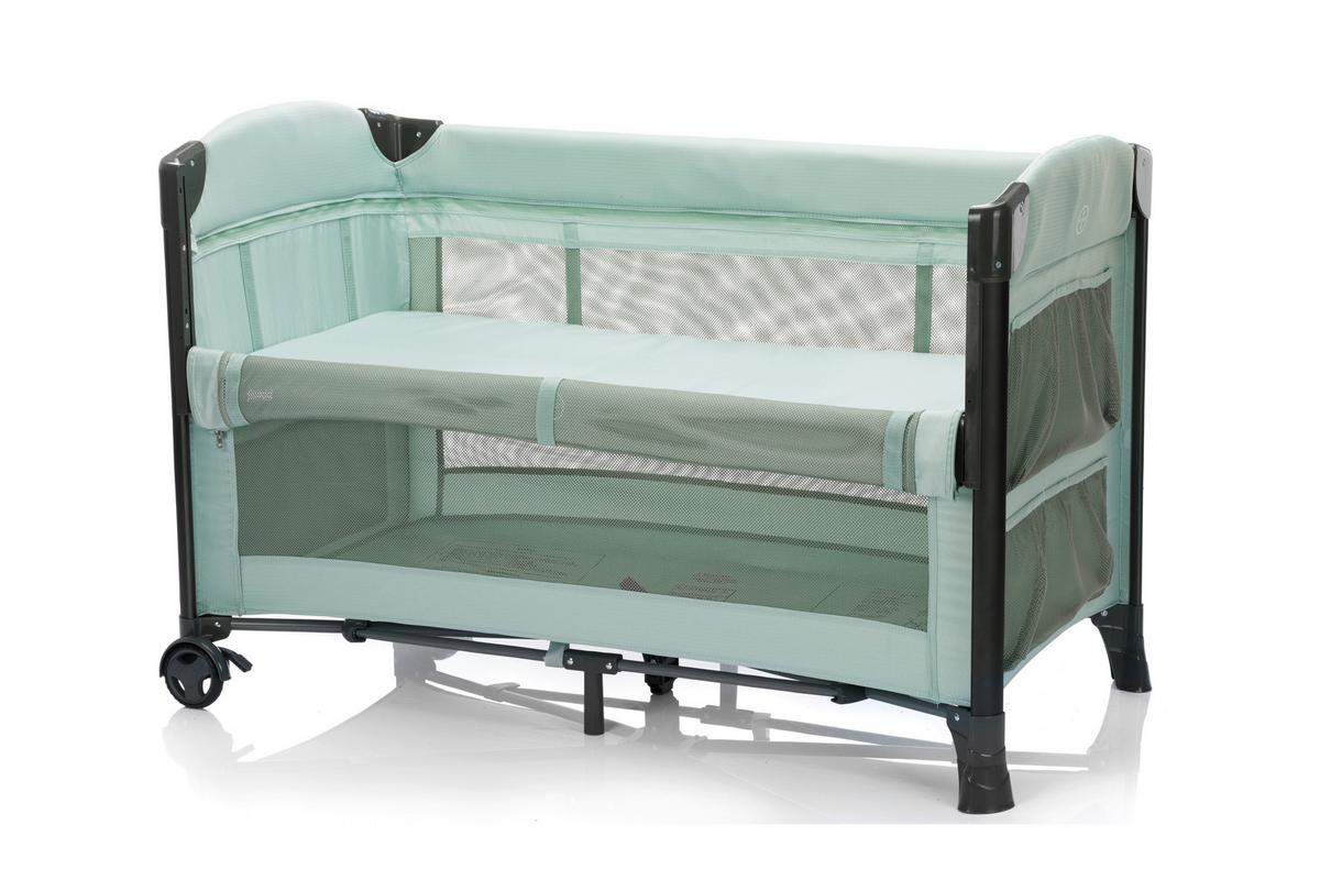 Reisebett Travel Cot Mint B: 125 cm - Mintgrün, Basics, Kunststoff/Metall (125/76/77cm) - Fillikid