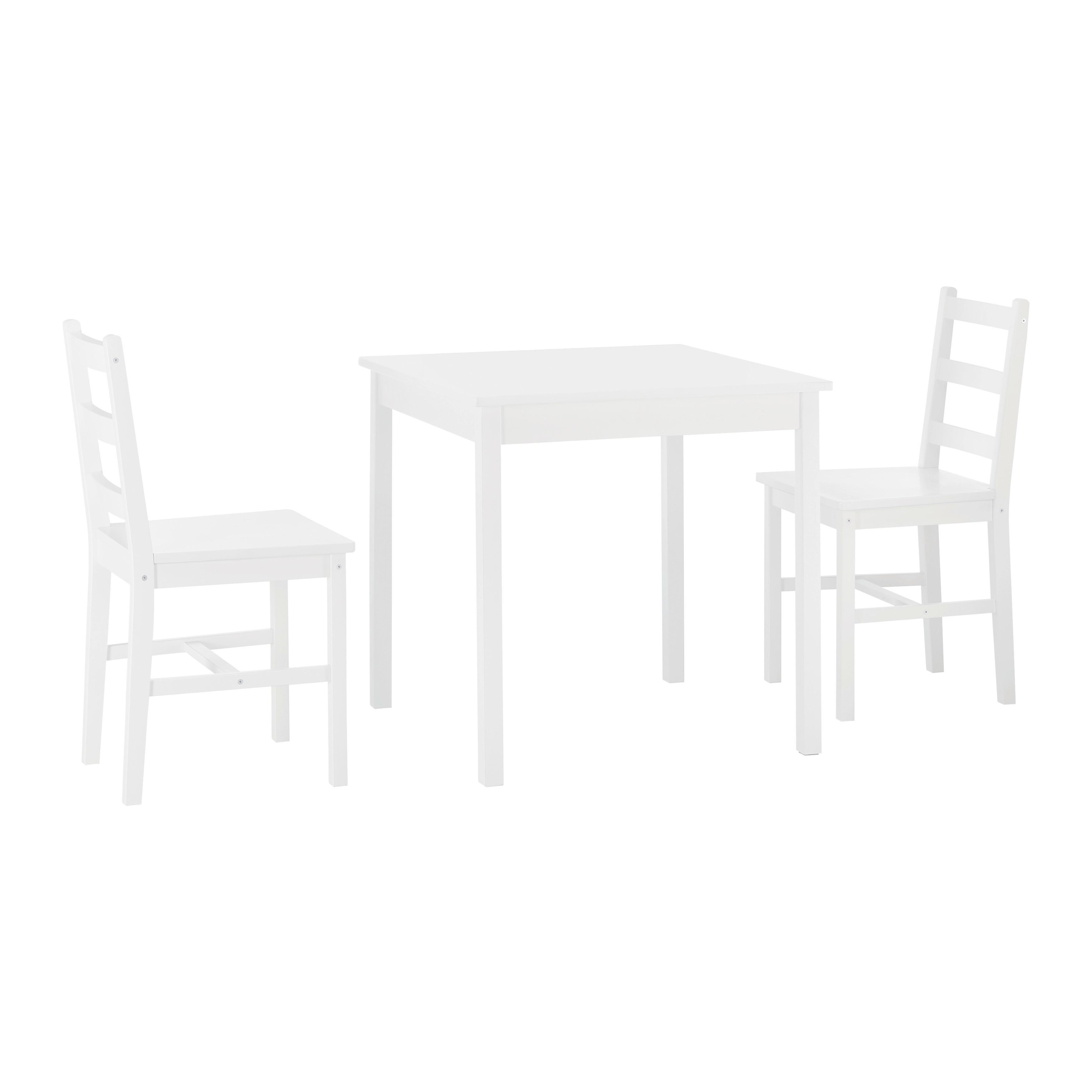 Jídelní set Matias bílá - bílá, Moderní, dřevo (75/73/75cm) - Bessagi Home