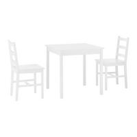 Stolová súprava Matias biela - biela, Modern, drevo (75/73/75cm) - Bessagi Home
