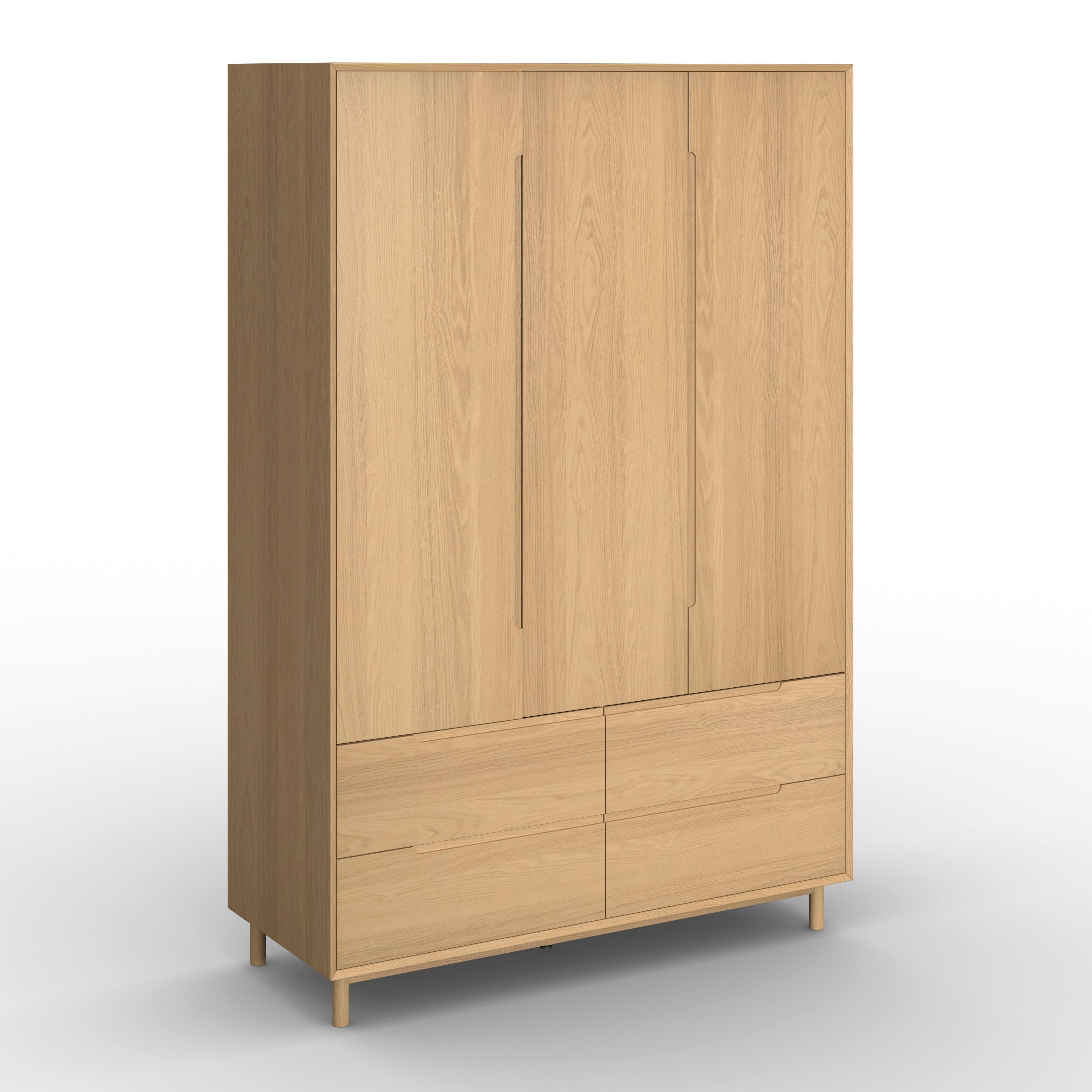 Šatní skříň MARLO š. cca 148 cm, dekor dub - barvy dubu, Moderní, dřevo/kompozitní dřevo (148/223/60cm) - Bessagi Home