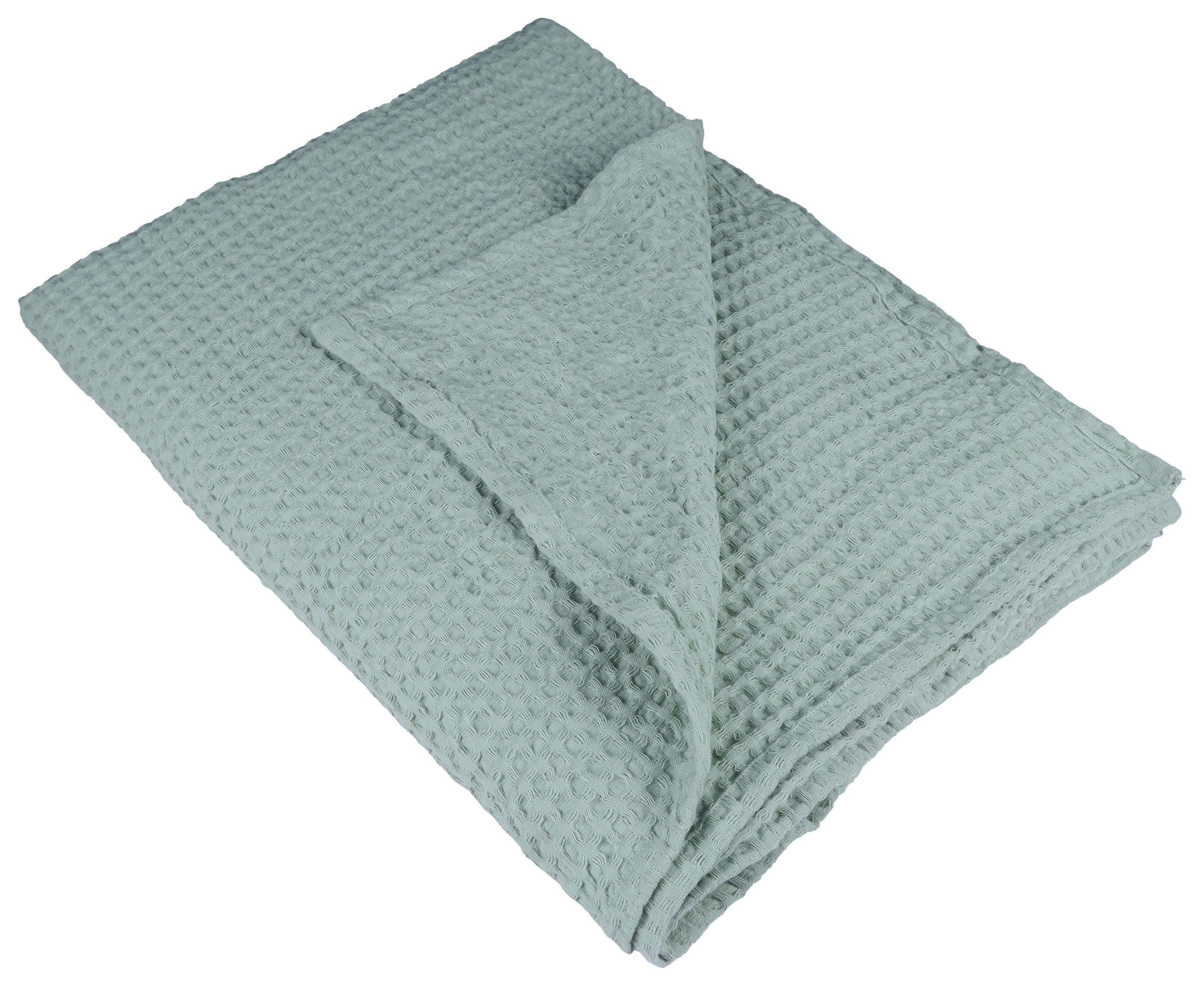 Kuscheldecke Christina - Mintgrün, MODERN, Textil (145/200cm) - Luca Bessoni