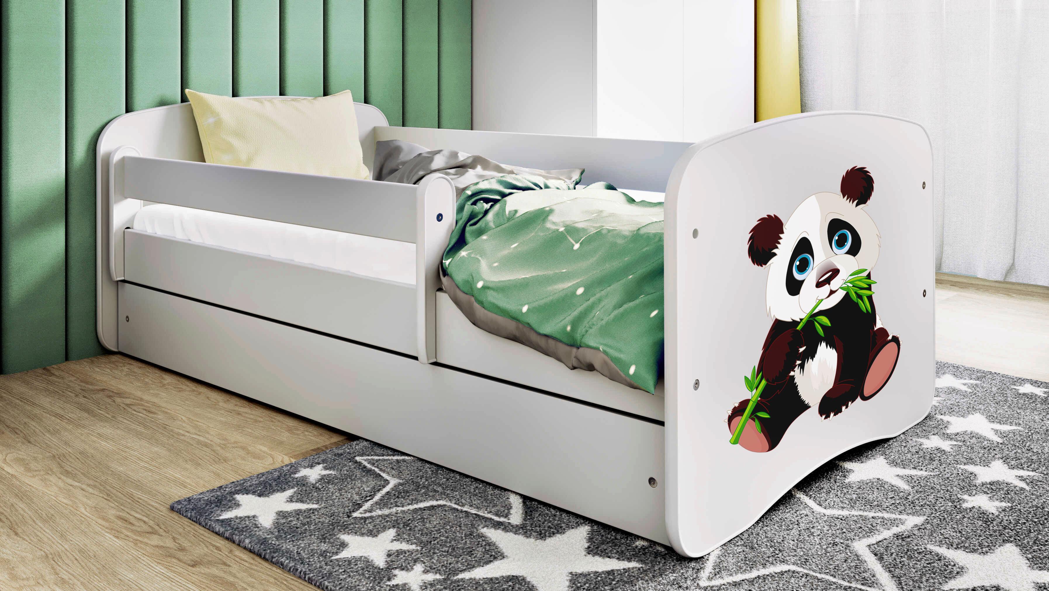 Kinder-/Juniorbett Babydreams inkl. Matratze 80x160 - Birkefarben/Weiß, MODERN, Holz/Holzwerkstoff (80/160cm) - MID.YOU