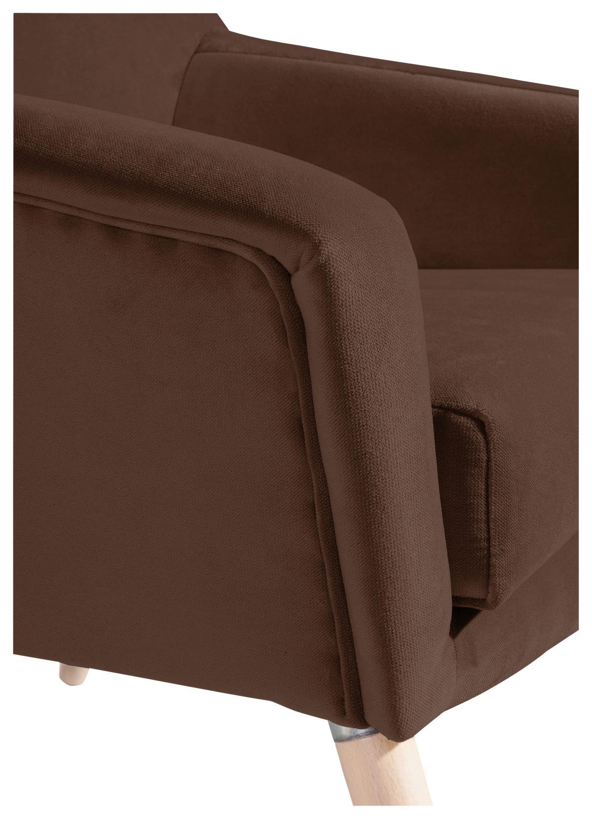 Polstersessel Mit Armlehnen Alegro Samt Braun - Buchefarben/Braun, Design, Textil (67/81/71cm) - Max Winzer