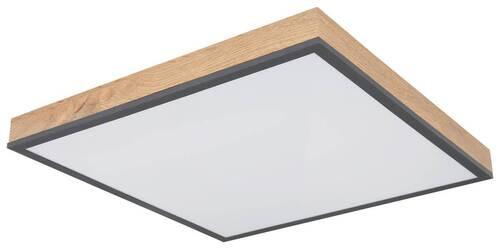 LED-Deckenleuchte Doro L: 45 cm mit Fernbedienung - Opal/Graphitfarben, Basics, Kunststoff/Metall (45/45/7,6cm) - Globo