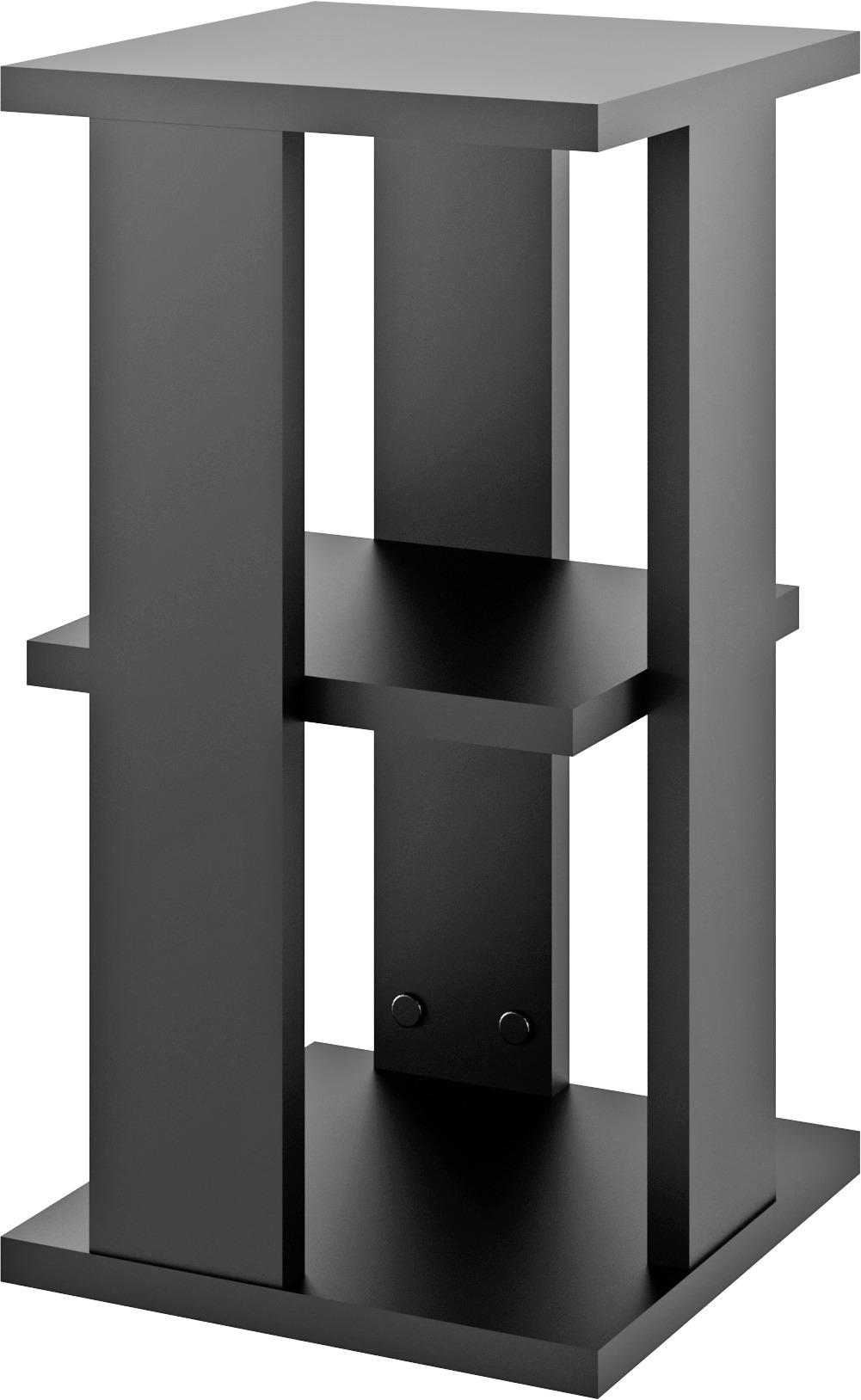 Nočný Stolík Box V2 - čierna, Moderný, kompozitné drevo (32/59/32cm)