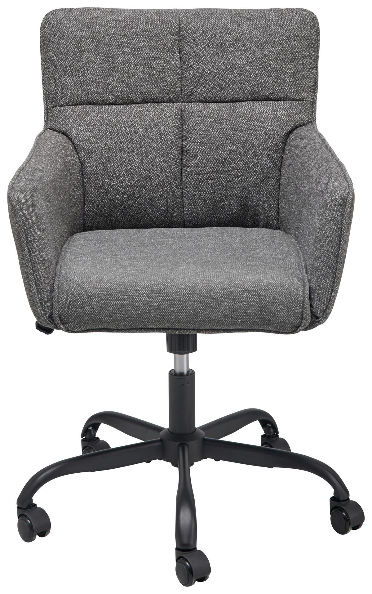 Drehstuhl Lecce - Dunkelgrau/Schwarz, LIFESTYLE, Holz/Kunststoff (59/83-91/62.5cm) - MID.YOU