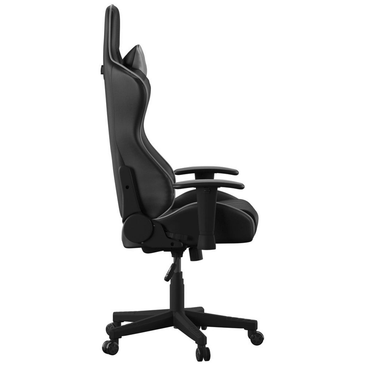 Drehstuhl Senna Grau/Schwarz B: 70 cm - Schwarz/Grau, Design, Kunststoff/Metall (70/135/111cm) - MID.YOU