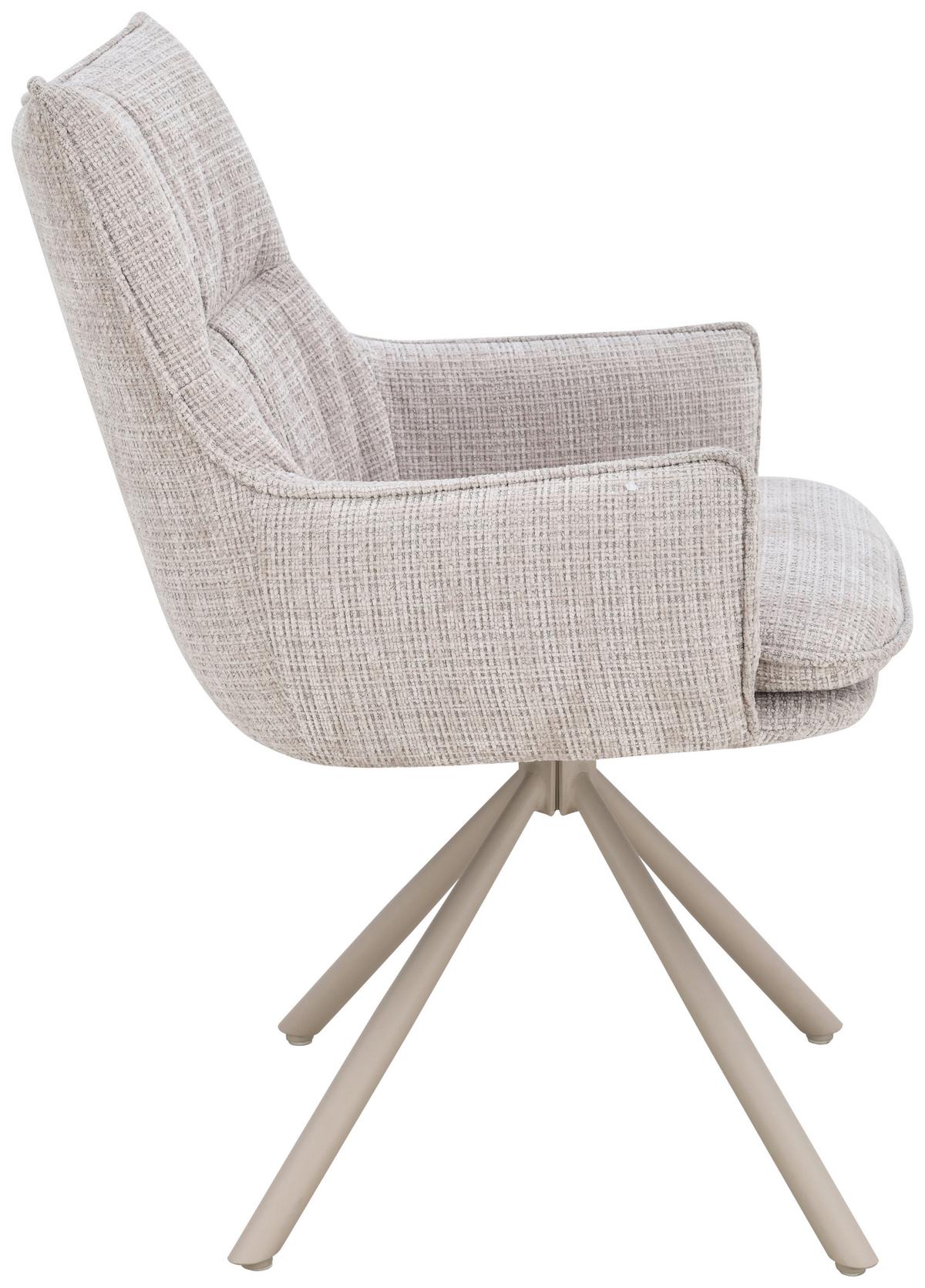 Armlehnstuhl Aria Beige B: 57 cm - Beige, MODERN, Holz/Textil (57/90/67cm) - Livetastic