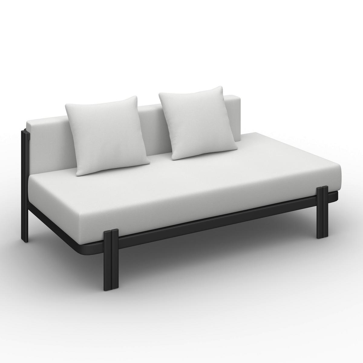 TERASOVÁ SEDACIA SÚPRAVA CHERRY - čierna/svetlosivá, Modern, kov/textil (265/73,5/265cm) - Bessagi Garden