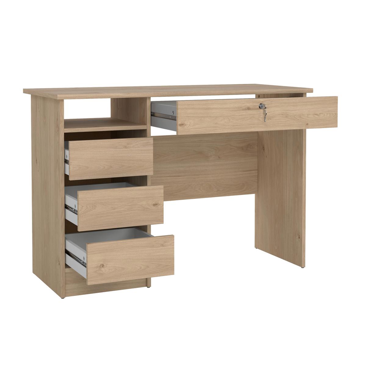 Schreibtisch Function Plus Eichefarben, L: 109,3 cm - Eichefarben, MODERN, Holzwerkstoff (109,3/48,5/75,6cm) - MID.YOU