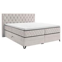 Boxspringbett Carmen A Champagner 160x200 Cm - Türkis/Champagner, KONVENTIONELL, Holz/Holzwerkstoff (160/200cm) - James Wood