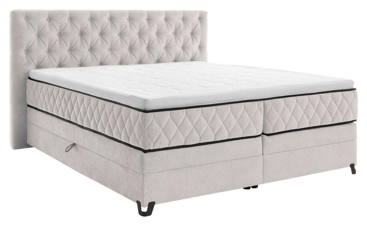 Boxspringbett Carmen A Champagner 160x200 Cm - Türkis/Champagner, KONVENTIONELL, Holz/Holzwerkstoff (160/200cm) - James Wood