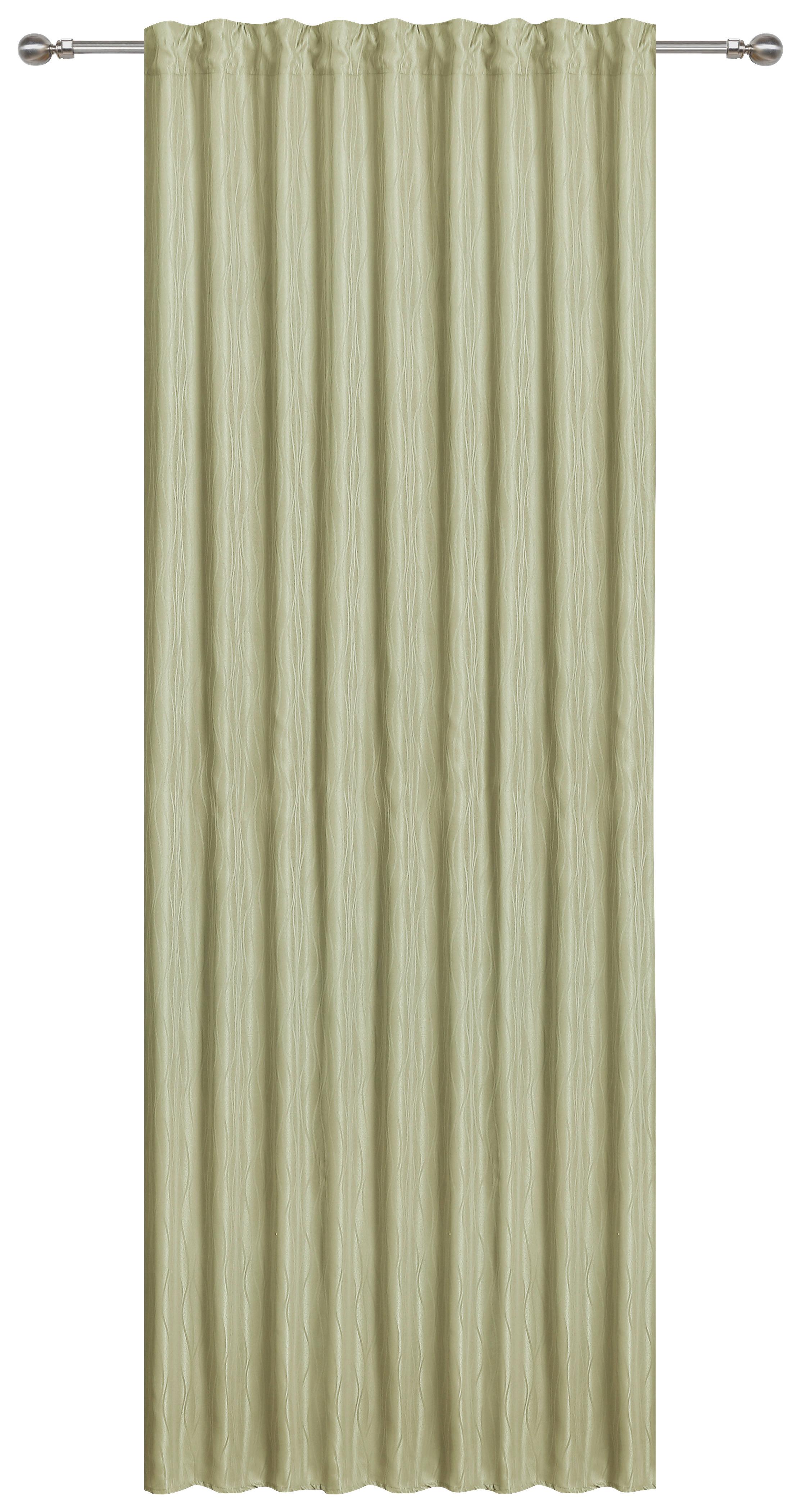 Készfüggöny Vroni - Zöld, romantikus/Landhaus, Textil (140/245cm) - James Wood