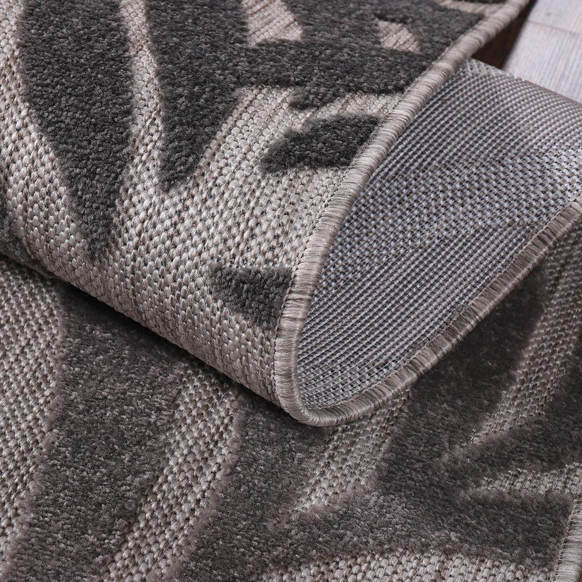 Outdoorteppich Floral - Grau, LIFESTYLE, Textil (240/330cm)