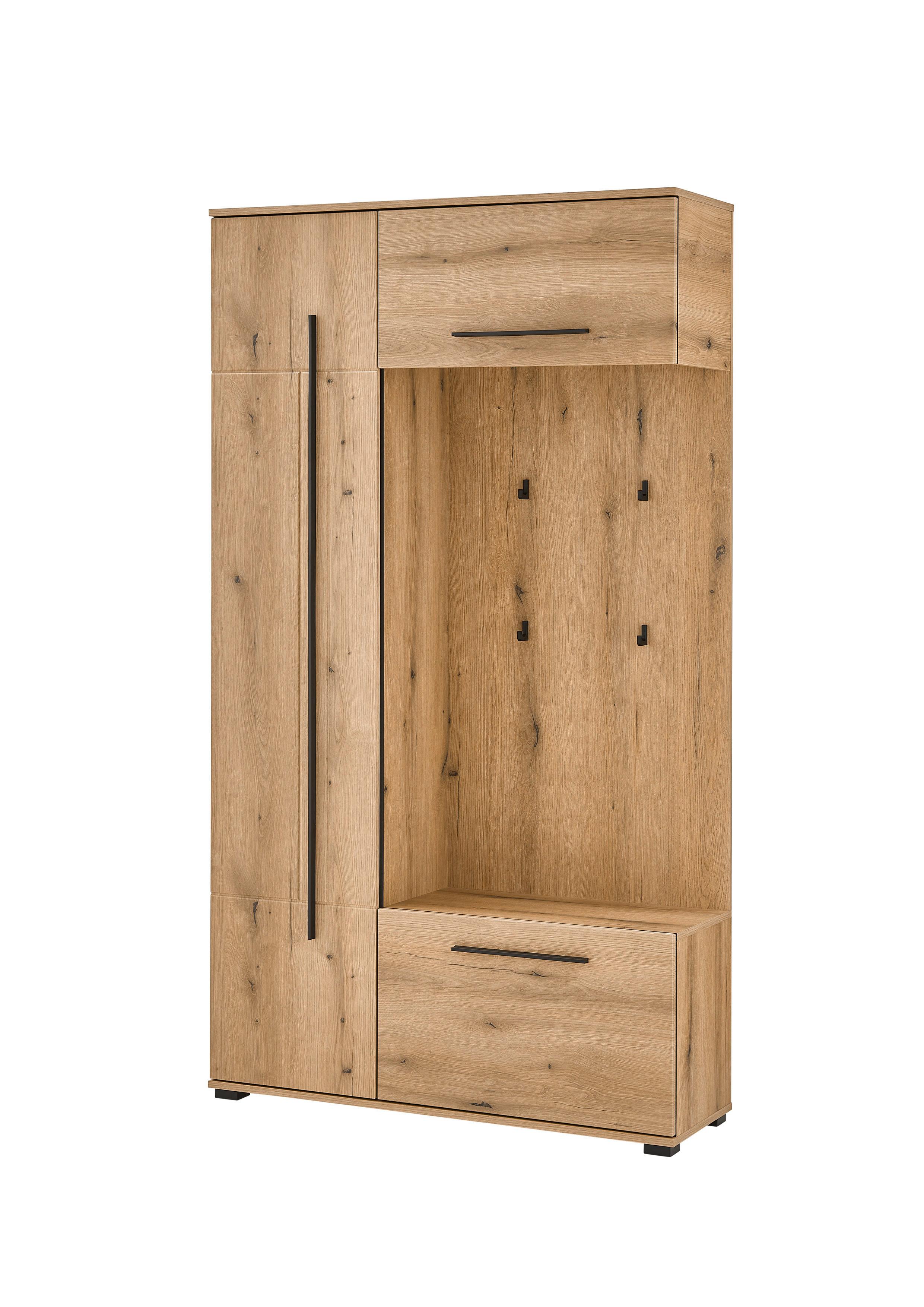GARDEROBE Cantara Eichefarben B: 111cm - Eichefarben, MODERN, Holzwerkstoff (111/201/39cm) - MID.YOU