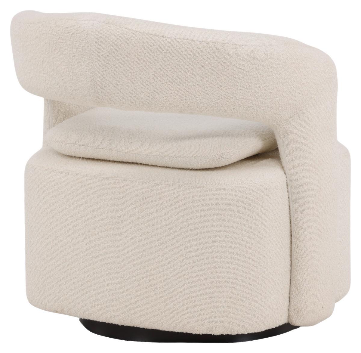 Sessel Laurel - Weiß, Design, Textil/Metall (69/75/72cm) - Livetastic
