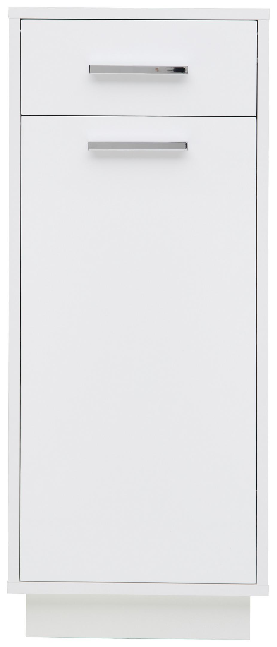 Unterschrank Mit Soft-Close Milano B: 38 cm, Weiß - Weiß, MODERN, Holzwerkstoff (38/92/30cm)