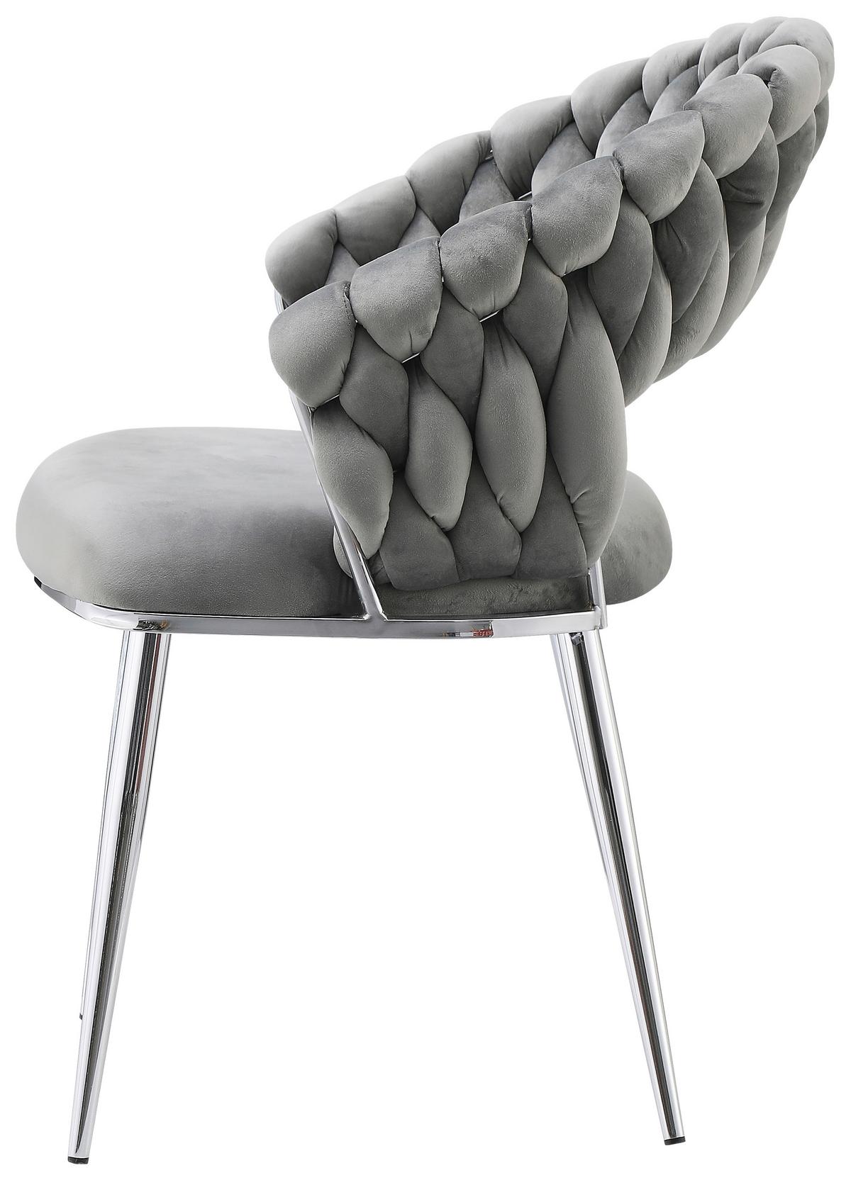 SADA STOLIČIEK S PODRÚČKAMI FINESSE 125 - sivá/strieborná, Design, kov/plast (61/82/60cm) - Kayoom