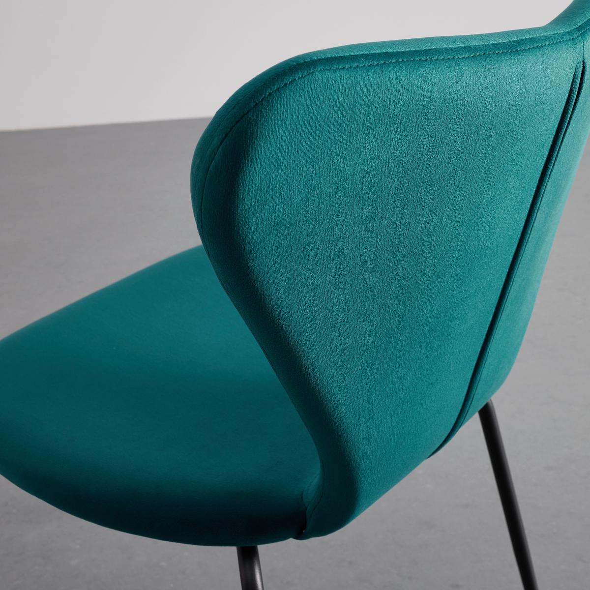 Jídelní židle ALICIA petrolejová - petrolej/černá, Moderní, kov/dřevo (53/82,5/53cm) - Bessagi Home