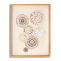 Wanddeko Circly With Ap Beige, Braun B: 45 cm - Beige/Braun, Basics, Holzwerkstoff/Textil (45/60/3.2cm)