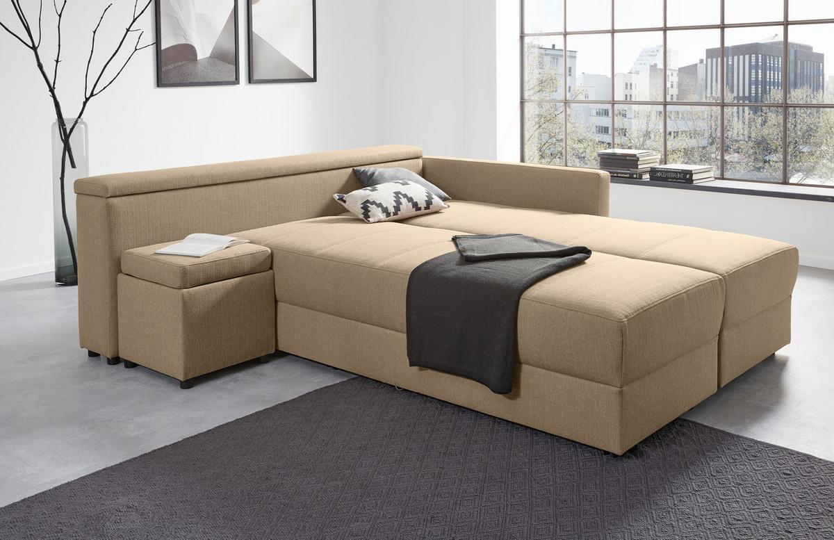 Ecksofa Looks IIi - Beige/Schwarz, Design, Textil (229/287cm) - LOOKS by W.Joop