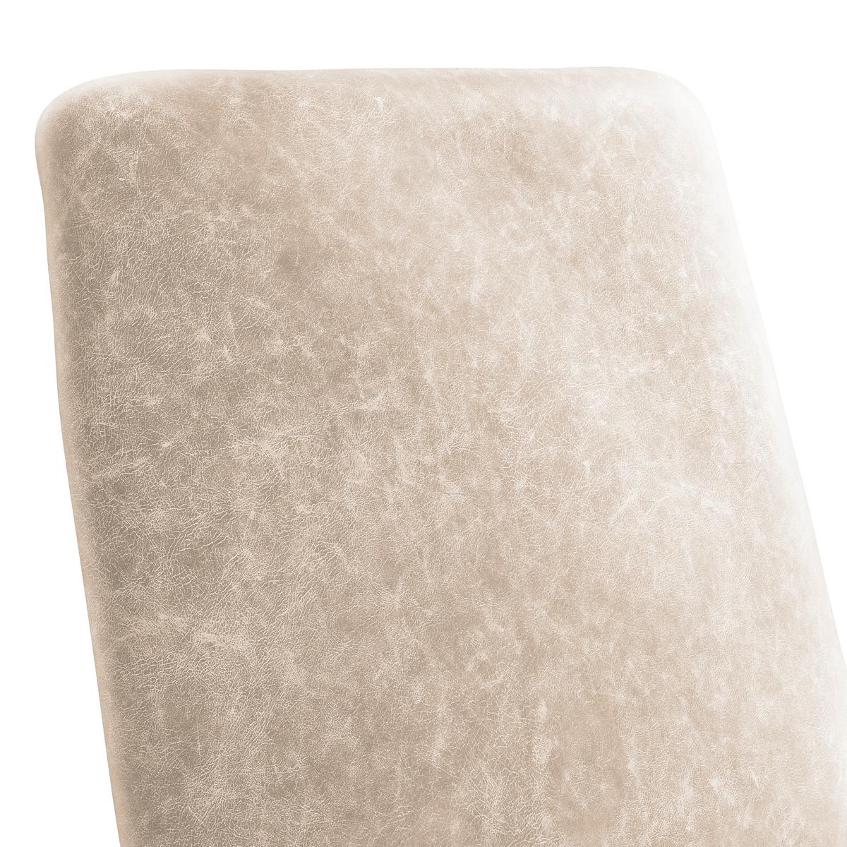 Stuhl Kian Webstoff creme, B: 46 cm - Creme/Schwarz, Trend, Textil/Metall (46/88/63cm)