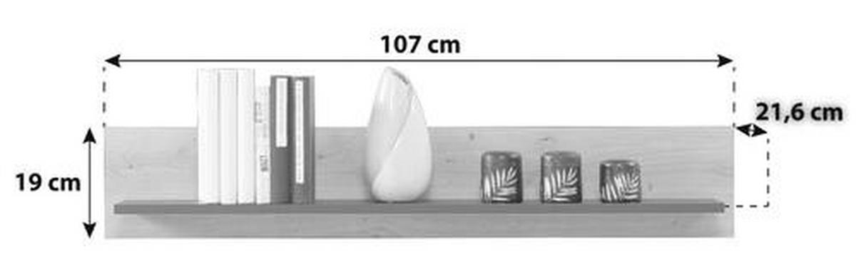 Wandboard Tonale B: 107 Cm Artisan Eiche/grau - Eichefarben/Grau, MODERN, Holzwerkstoff (107/19/21,6cm)