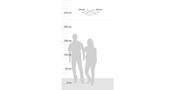 LED-Deckenleuchte Severin L: 30 cm - Silberfarben/Weiß, MODERN, Metall (29,5/29,5/6cm) - Luca Bessoni