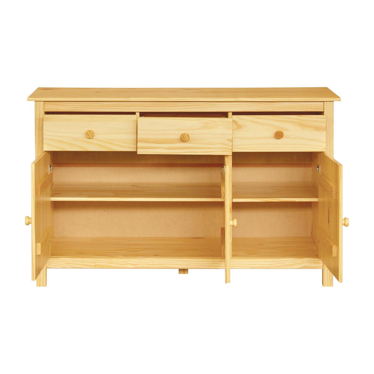 SIDEBOARD SIDEBOARD 129X40 CM KIEFER - Naturfarben, Basics, Holz (129/80/40cm) - Livetastic